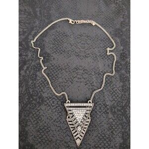 Vintage Double Triangle Deco Art Necklace Jewelry